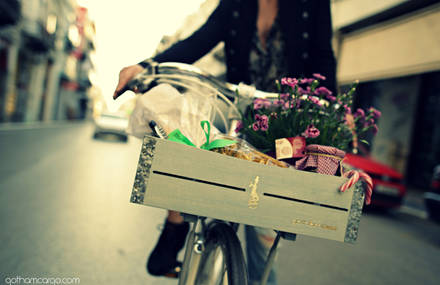 Gothamcargo wooden bicycle baskets