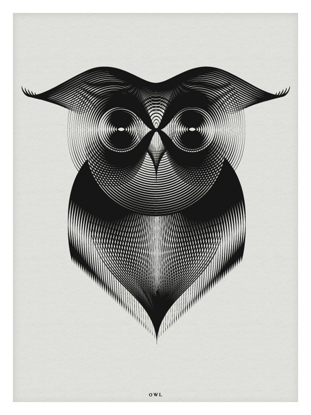 Animals Drawn with Moire Patterns4A