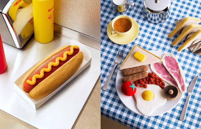 Playful Knit Comfort Food Art