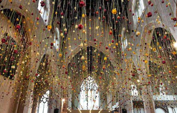 Suspended Flowers Installation