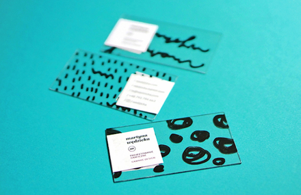 Transparent Business Cards by Martyna Wedzicka