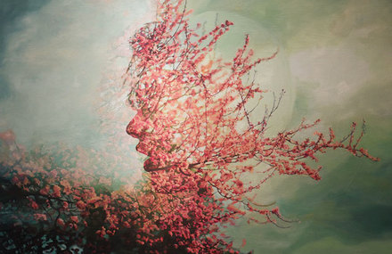 Double Exposure Paintings by Pakayla Biehn