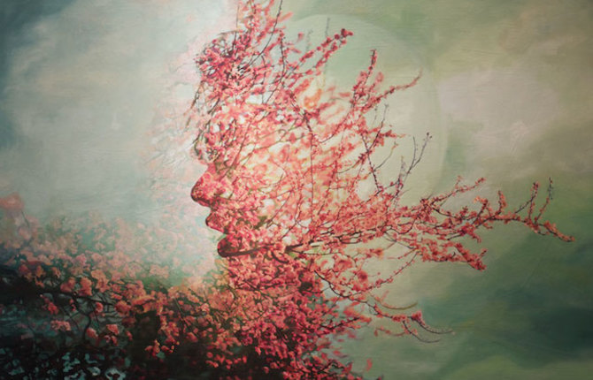 Double Exposure Paintings by Pakayla Biehn