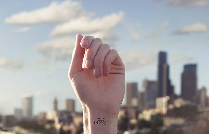 Tiny Tattoos With Parallel Backgrounds