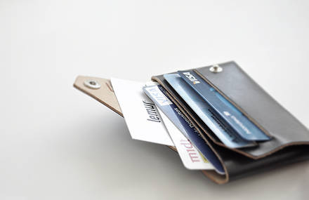 Handmade foldable leather wallet by Lemur