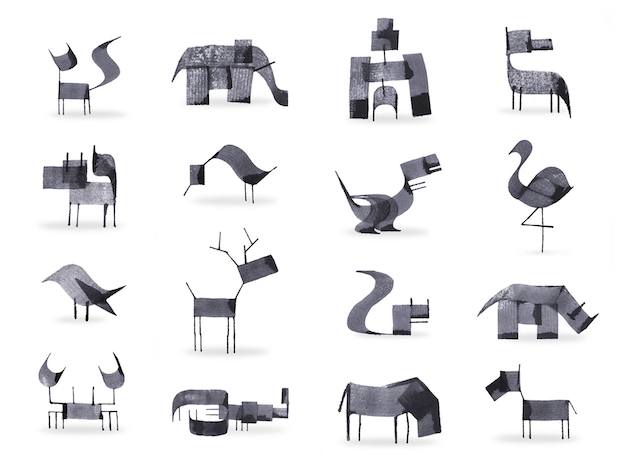 Calligraphy Animals by Andrew Fox 1