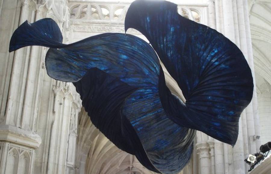 Paper Sculptures Suspended in Mid-Air
