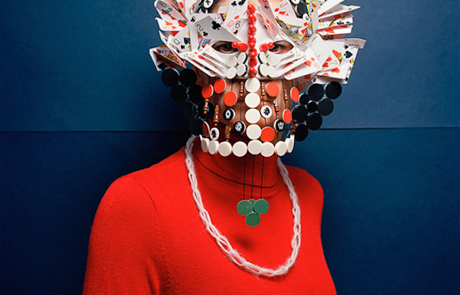 Portraits of People Wearing Board Game Masks