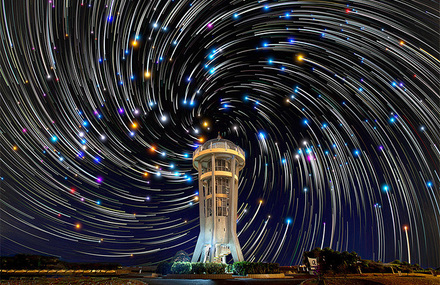 Star Trails in Singapore Sky