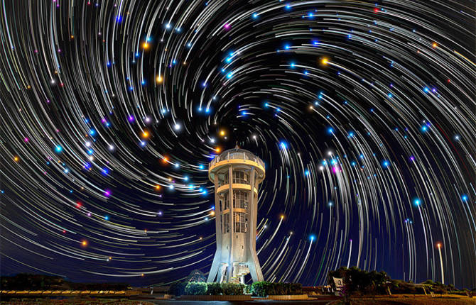 Star Trails in Singapore Sky
