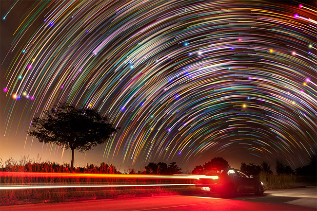Star trails in Singapore Sky8
