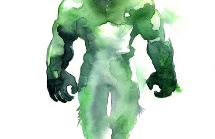 Watercolor Super Heroes