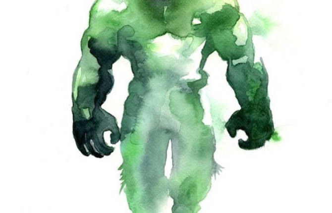 Watercolor Super Heroes