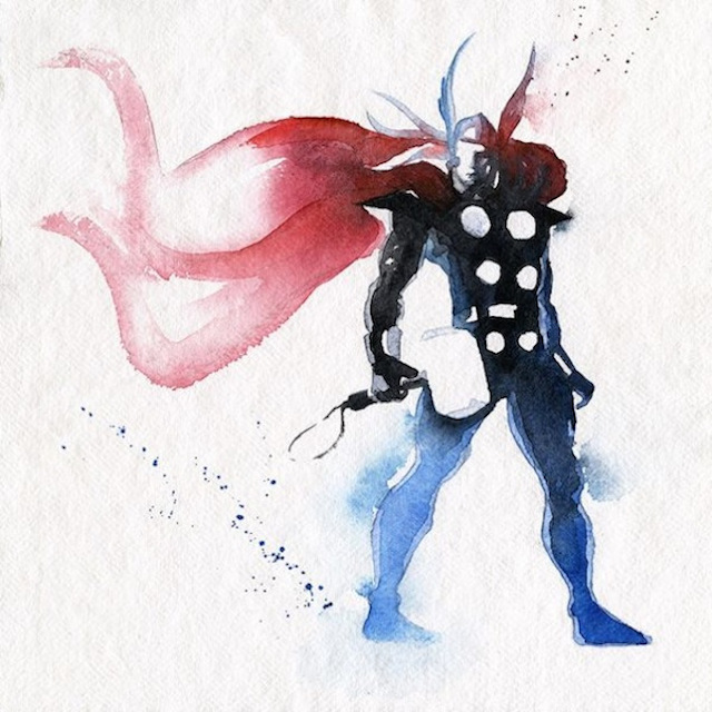 Watercolor Super Heros 9