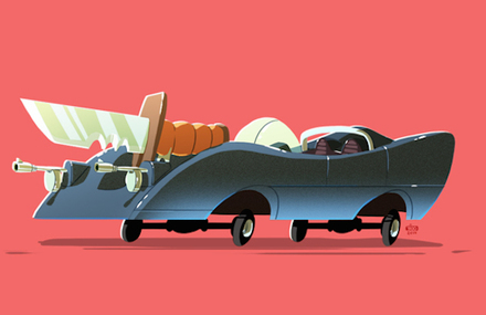 Pop Culture Cars Illustrations