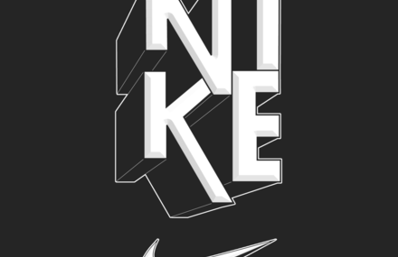 Nike 3D Typography