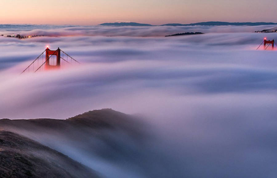 Misty View of The Golden Gate Bridge