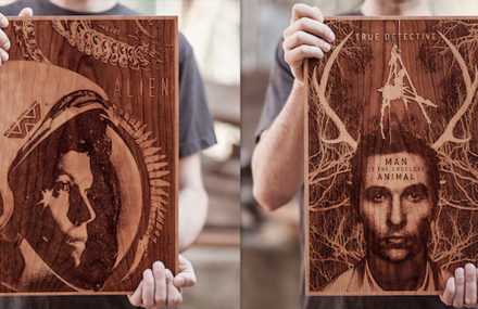 Engraved Wooden Posters With A Laser