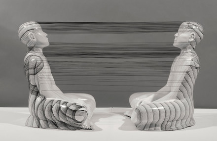 Connected Human Resin Sculptures