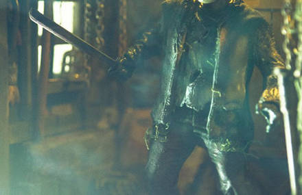 Miniature artist recreates a scene from Friday the 13th in 1/12th scale
