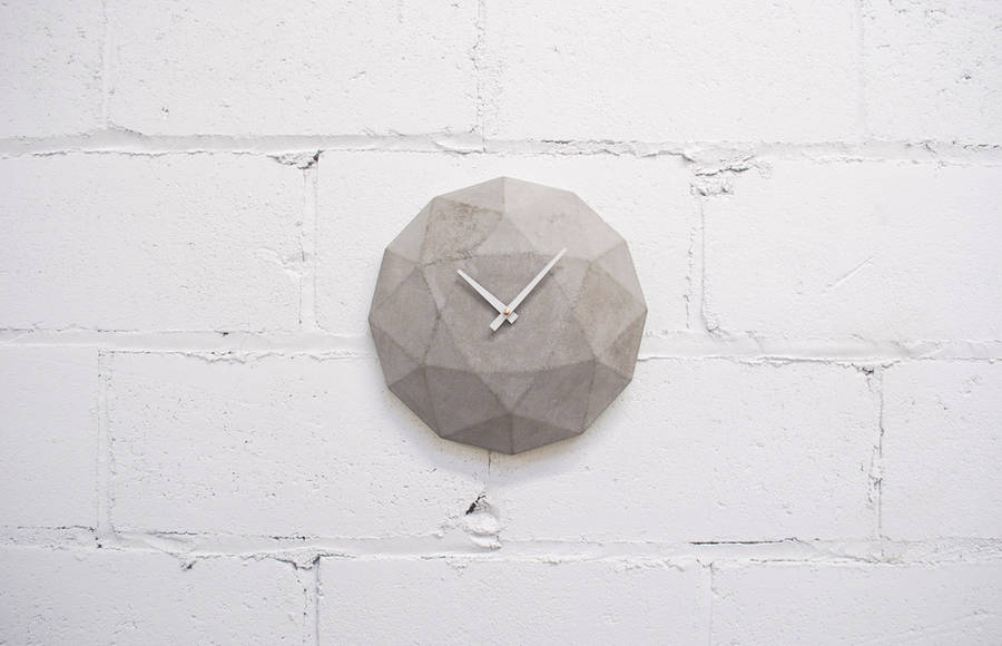 Cairo Star Cut Concrete Clock