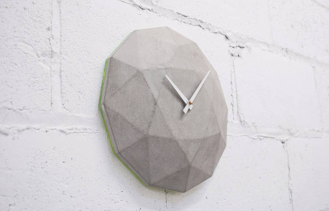 Cairo Star Cut Concrete Clock