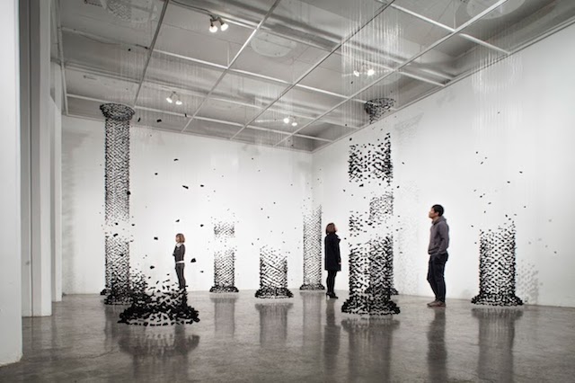 Columns of Suspended Charcoal 1