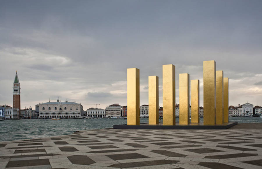 Gold Columns at The Venice Biennale