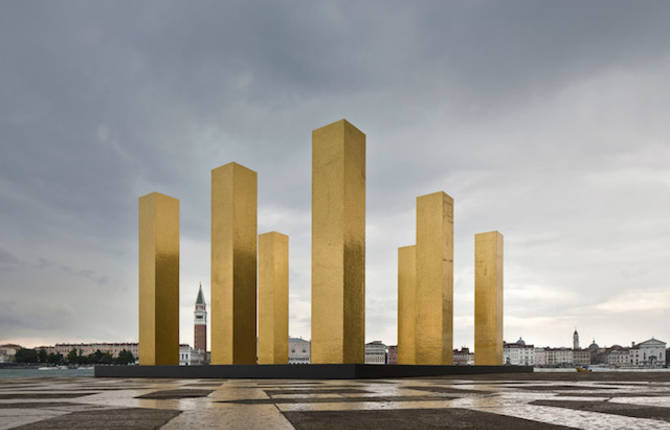Gold Columns at The Venice Biennale