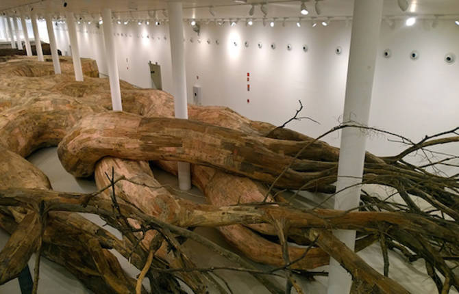 Wooden Tunnels Installation