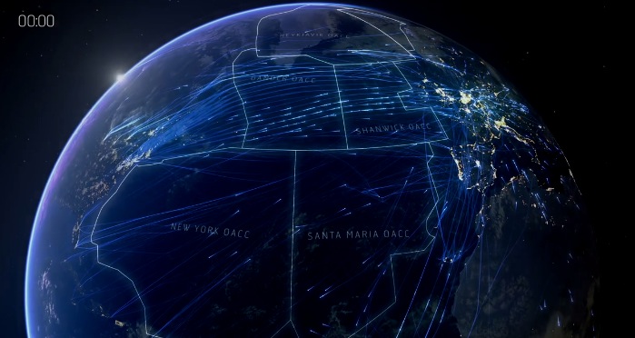 Transatlantic Air Traffic in 24 Hours1