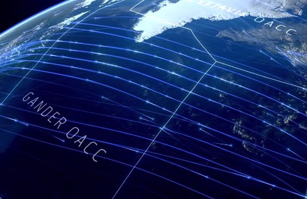 Transatlantic Air Traffic in 24 Hours