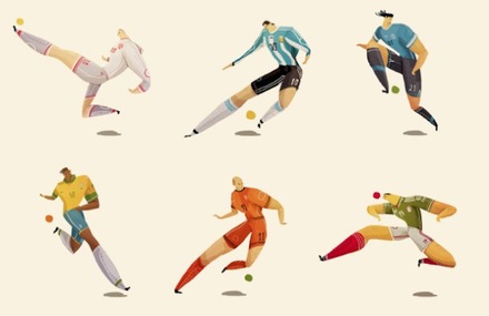 World Cup Players Illustrations