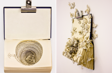 Book Paper Art Sculptures