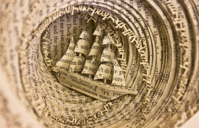 Book Paper Art Sculptures