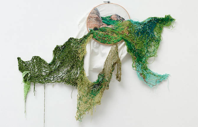 Embroidered Landscapes And Plants