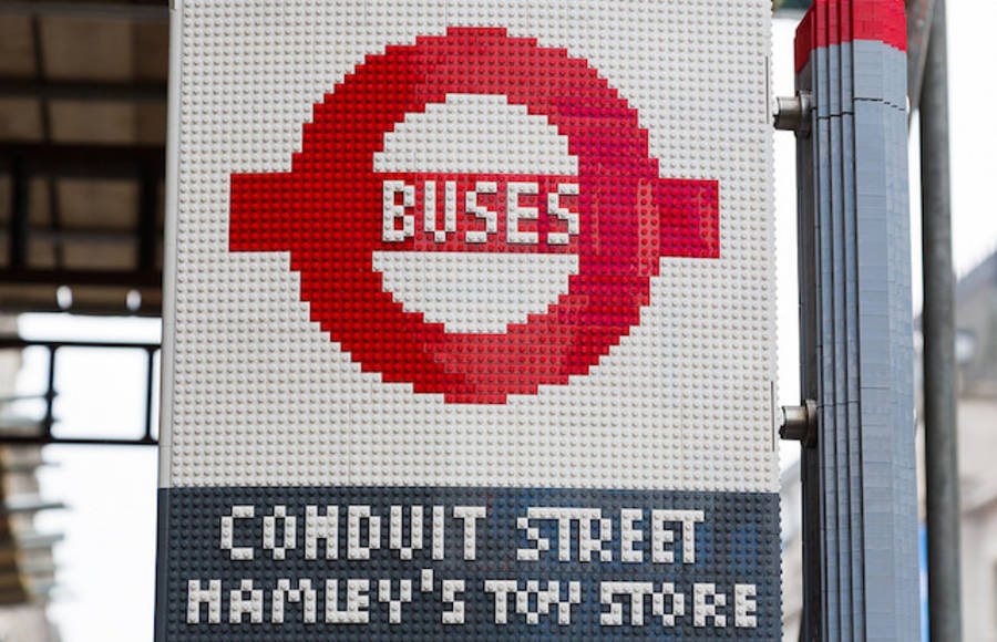 London Bus Stop In LEGO
