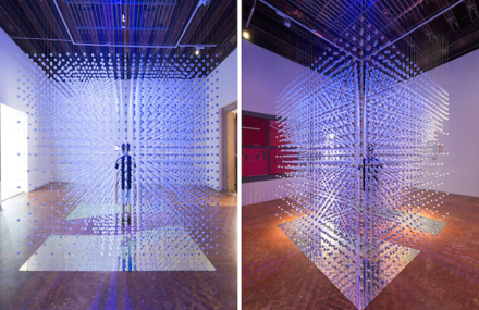 Suspended Balls Cube Installation