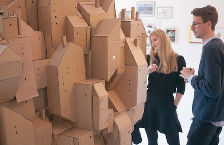 Floating City Cardboard Sculpture