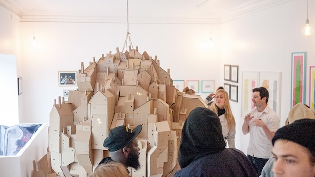 Floating City Cardboard Sculpture 3