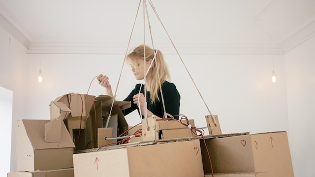 Floating City Cardboard Sculpture 5