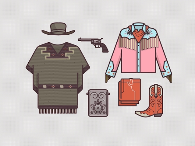 Illustrations Of Costumes Worn By Famous Film Characters 3