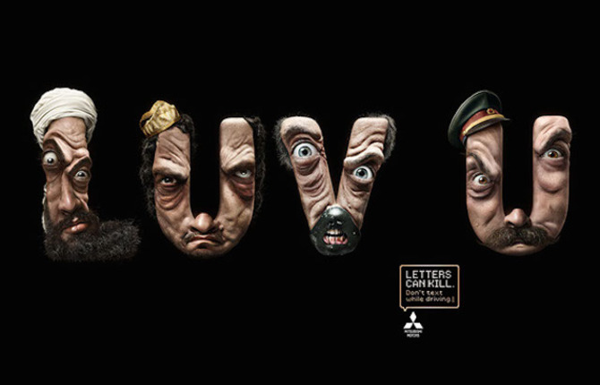 Letters Can Kill Typographic Campaign