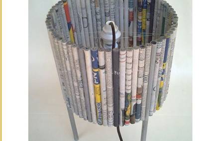 tonn newspaper lamp