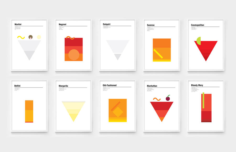 Cocktails Design Posters