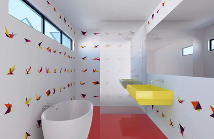Vibrant bathroom