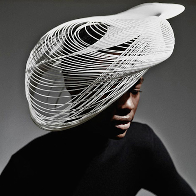 2 3D Printed Hats by Gabriela Ligenza
