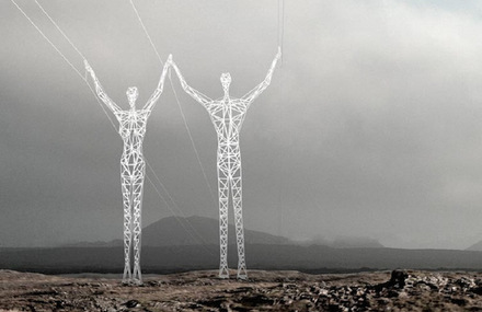 Electrical Pylon Silhouettes