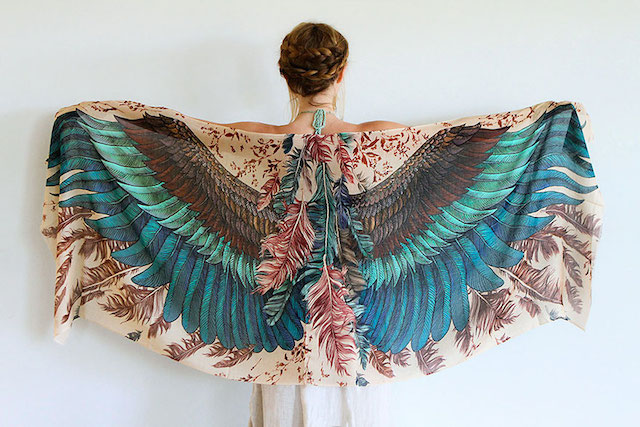 7 Bird Wings Scarves by Roza Khamitova