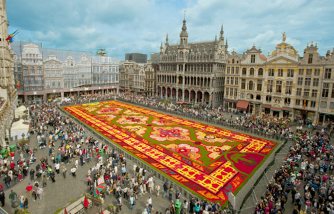 Gigantic Flowers Carpet in Brussels